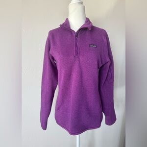 Patagonia Better Sweater Purple Quarter-Zip Fleece Pullover Small